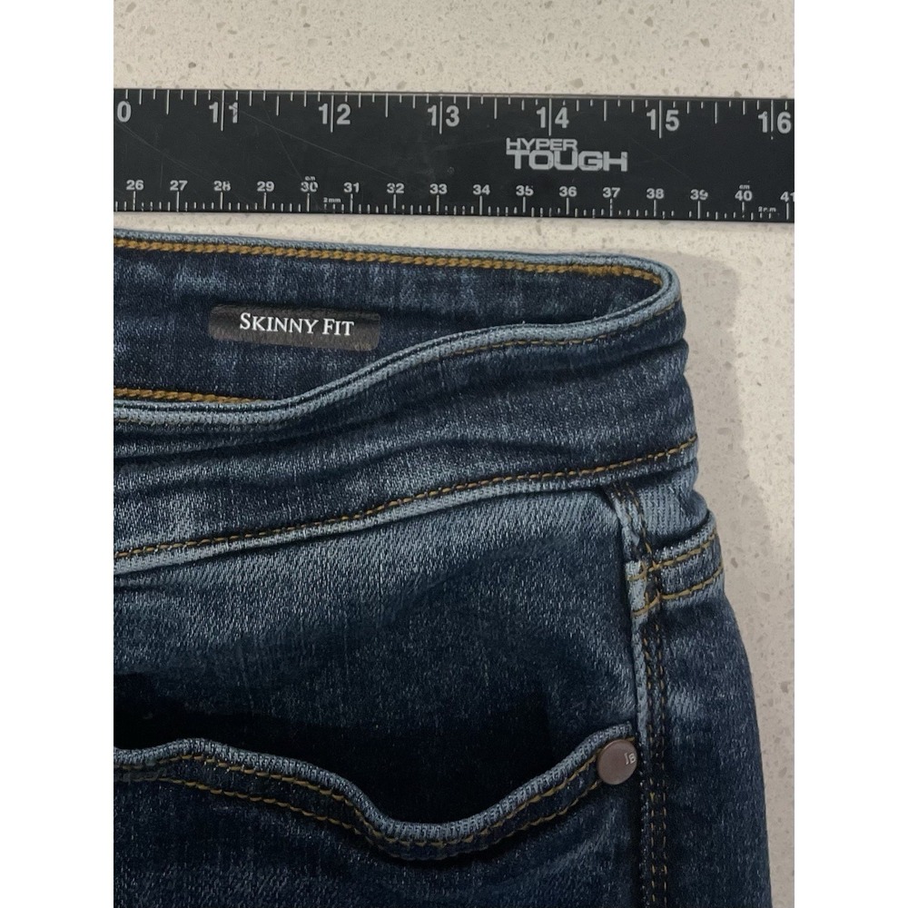 Judy Blue Jeans Womens Blue High Rise Button Fly Skinny Fit 9 29 Cuffed Stretch - Picture 6 of 10